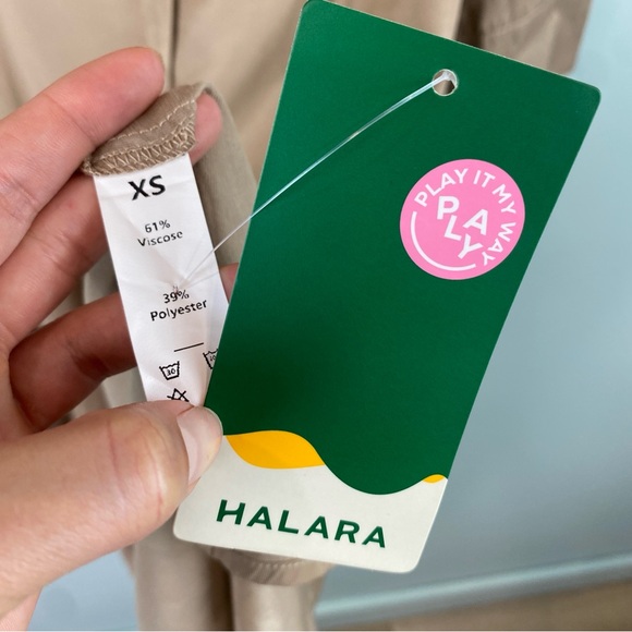 NWT Halara Tan Classic button down Shirt Midi Dress Preppy size XS - Picture 6 of 7